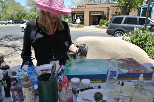 Pretty artist under the Pink Hat? Sandra Duran Wilson, author of four art books.