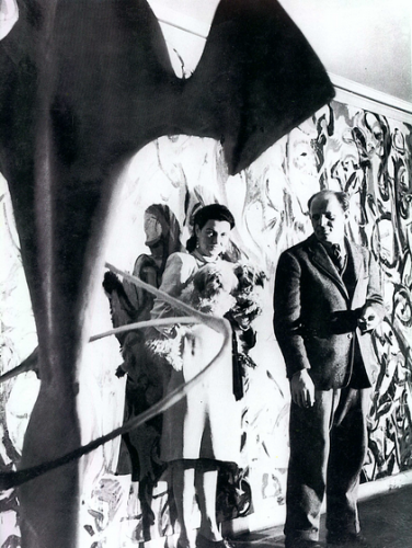 Peggy Guggenheim with Jackson Pollock